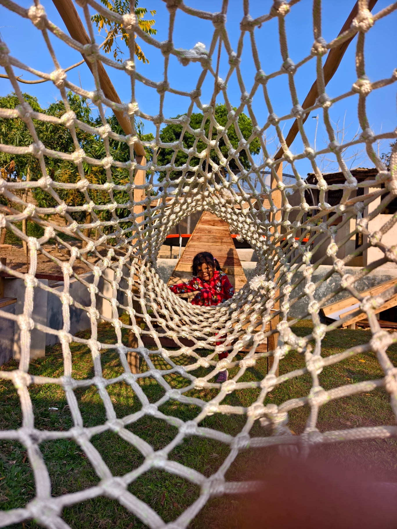 Spider-web climbs, rope courses, and safe outdoor play designed to spark joy for every child.